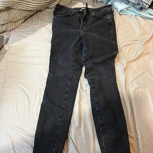 Free people size 28 black denim jeans. Stretch jeans